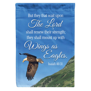 Flag Eagle Isaiah 40:31, Polyester, 13"x18"