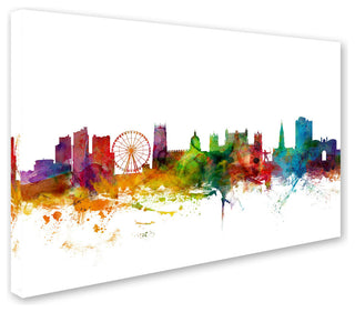 'Nottingham England Skyline II' Canvas Art by Michael Tompsett