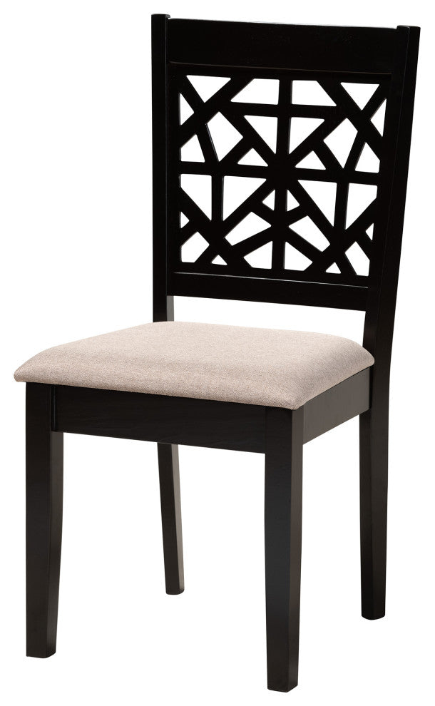 Merit 5-Piece Dining Set, Beige/Dark Brown