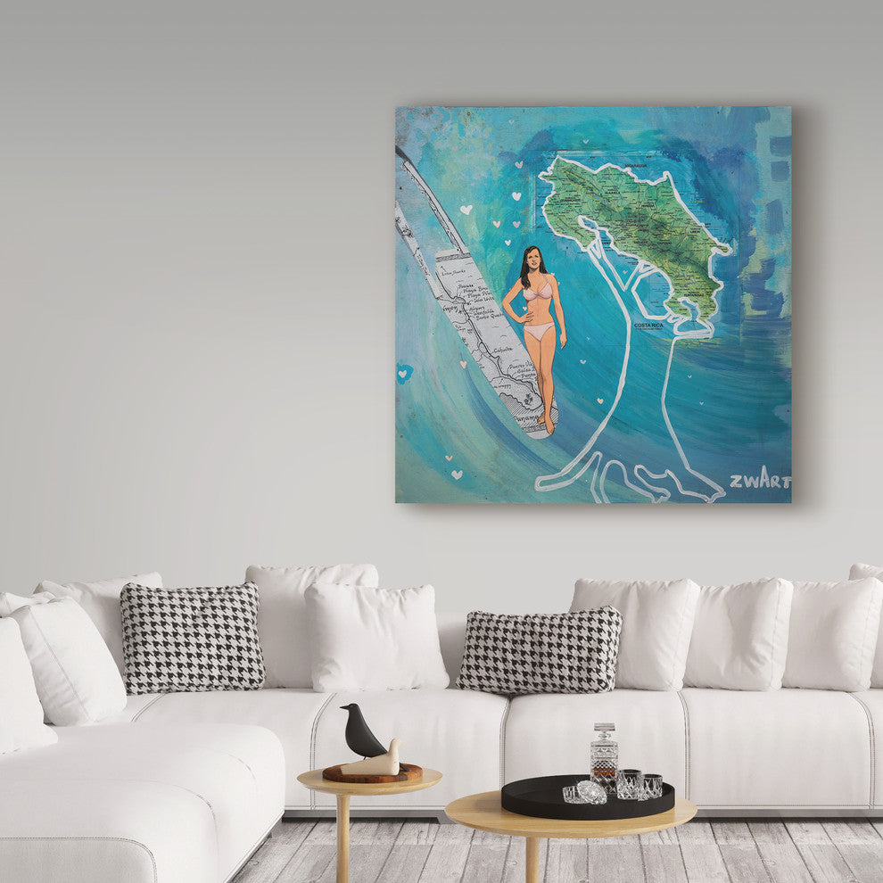 "Nose Ridden In Costa Rica" by Zwart, Canvas Art
