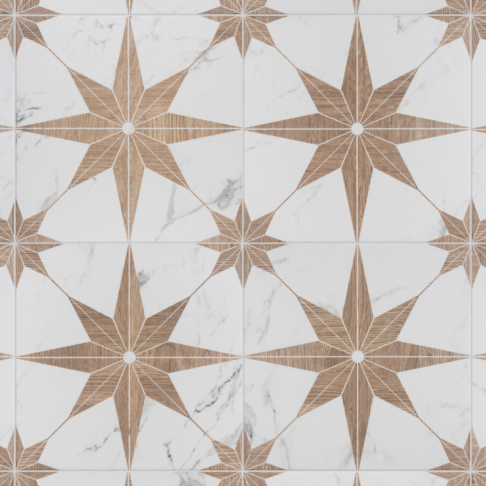 Llama Stella Loire Porcelain Floor and Wall Tile, Noce, Noce