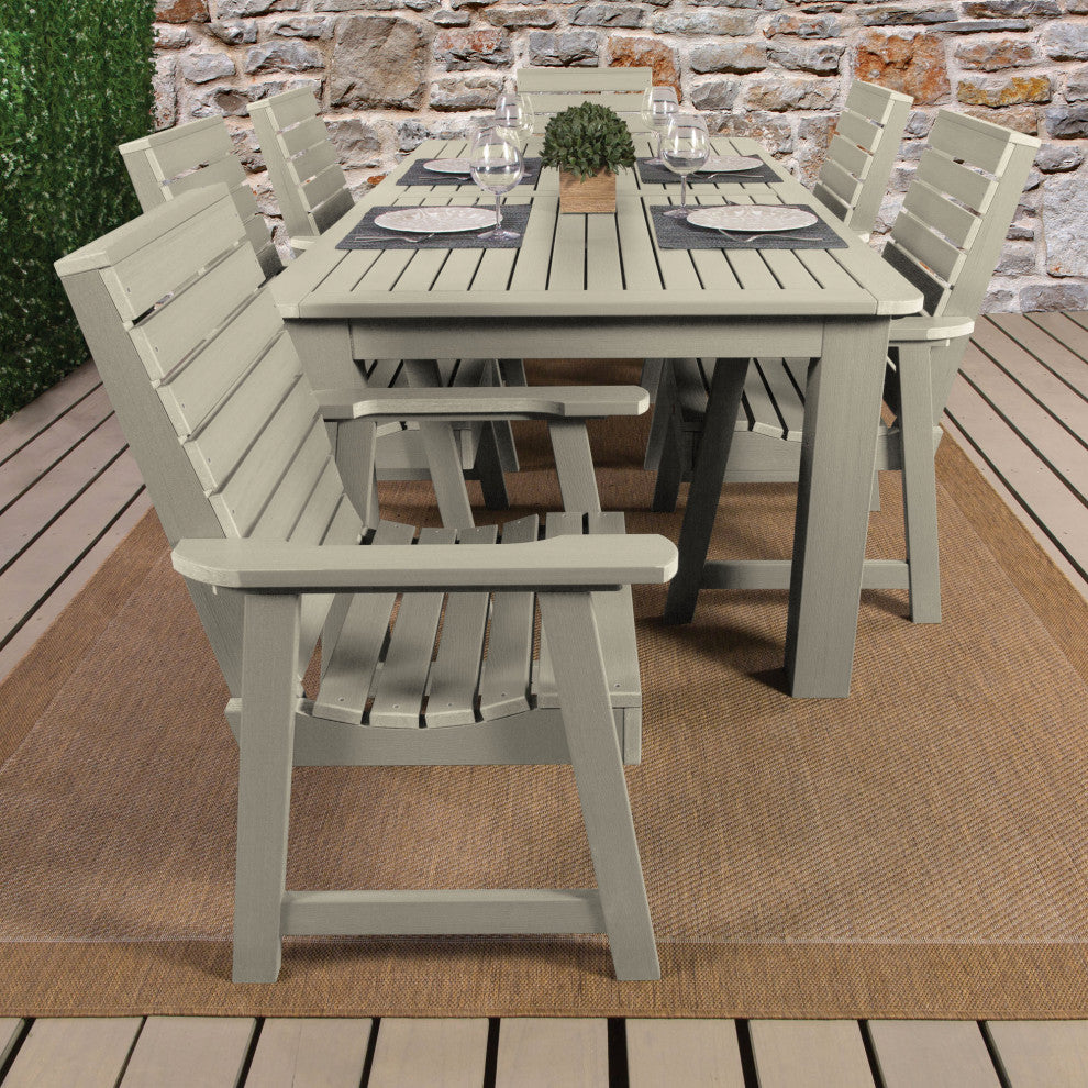 Glennville 7-Piece 42x84 Dining Set, Weathered Acorn, Whitewash