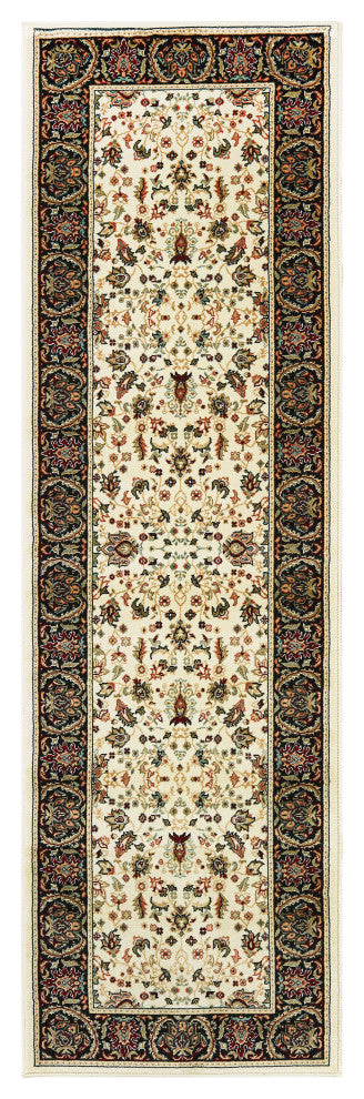 Oriental Weavers Kashan Ivory/ Black Oriental Indoor Area Rug 2'3"X7'6"