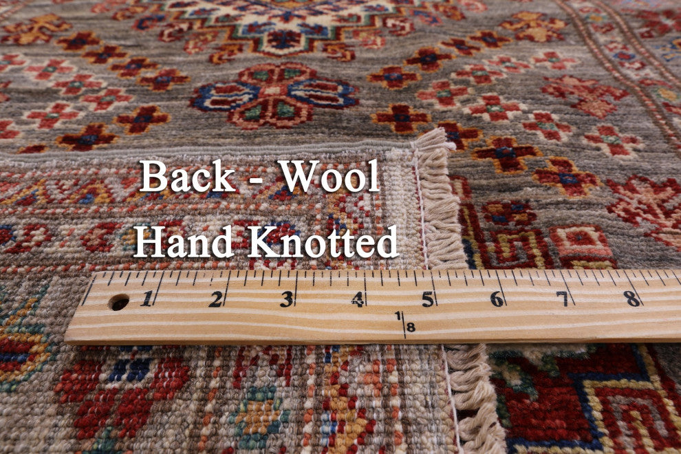 Runner Super Kazak Hand-Knotted Wool Rug 2' 7" X 9' 11" Q9819