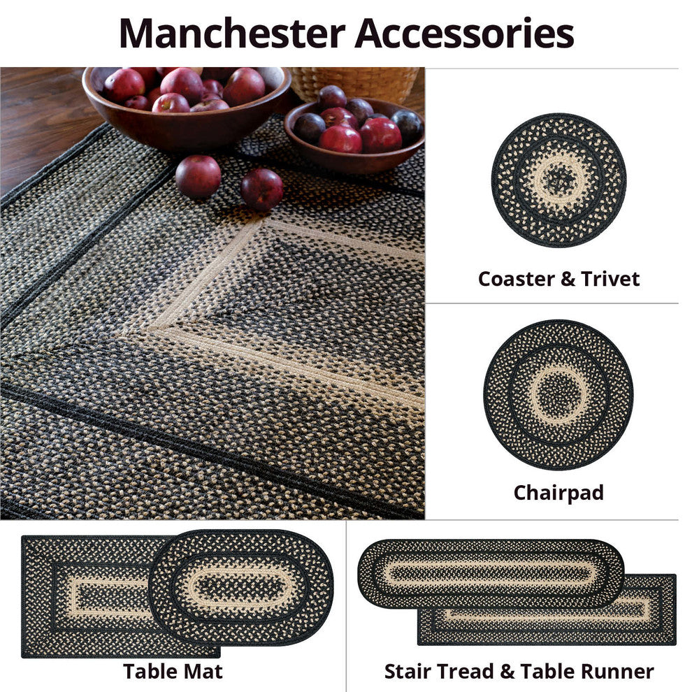Homespice Decor 4 x 6' Rectangle Manchester Jute Braided Rug