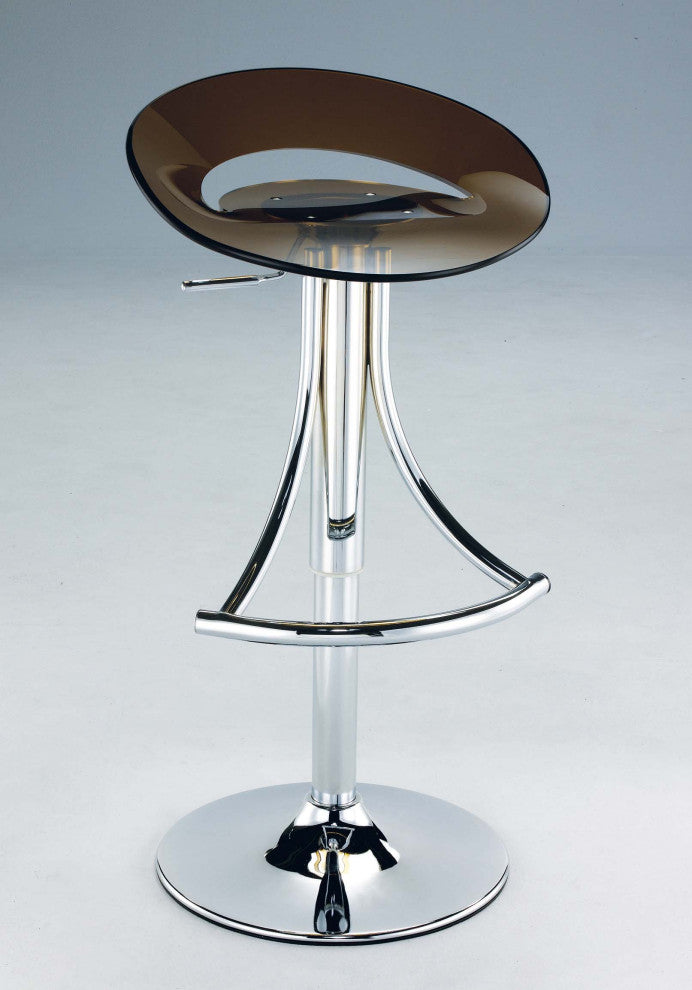 Bar Stool With Acrylic Seat, Smoke