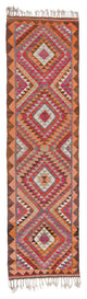 Vintage Turkish Kilim Runner 3' 3" x 11' 10", 39 in. x 142 in.
