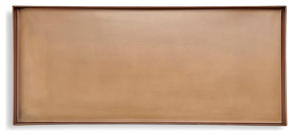 Classic Boot Tray for Boots, Shoes, Plants, Pet Bowls and More, Brass Finish
