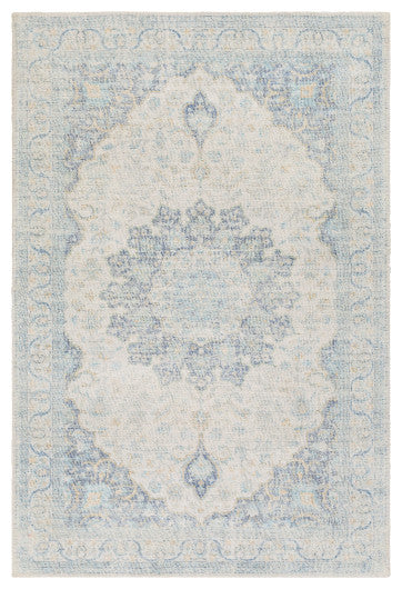 Surya Oregon ORG-2307 5'x7'6" Rug, Navy/Sky Blue/Bright Yellow/White