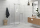 48"-52"x34"x78" Frameless Sliding Shower Door With Return Panel, Brushed Nickel