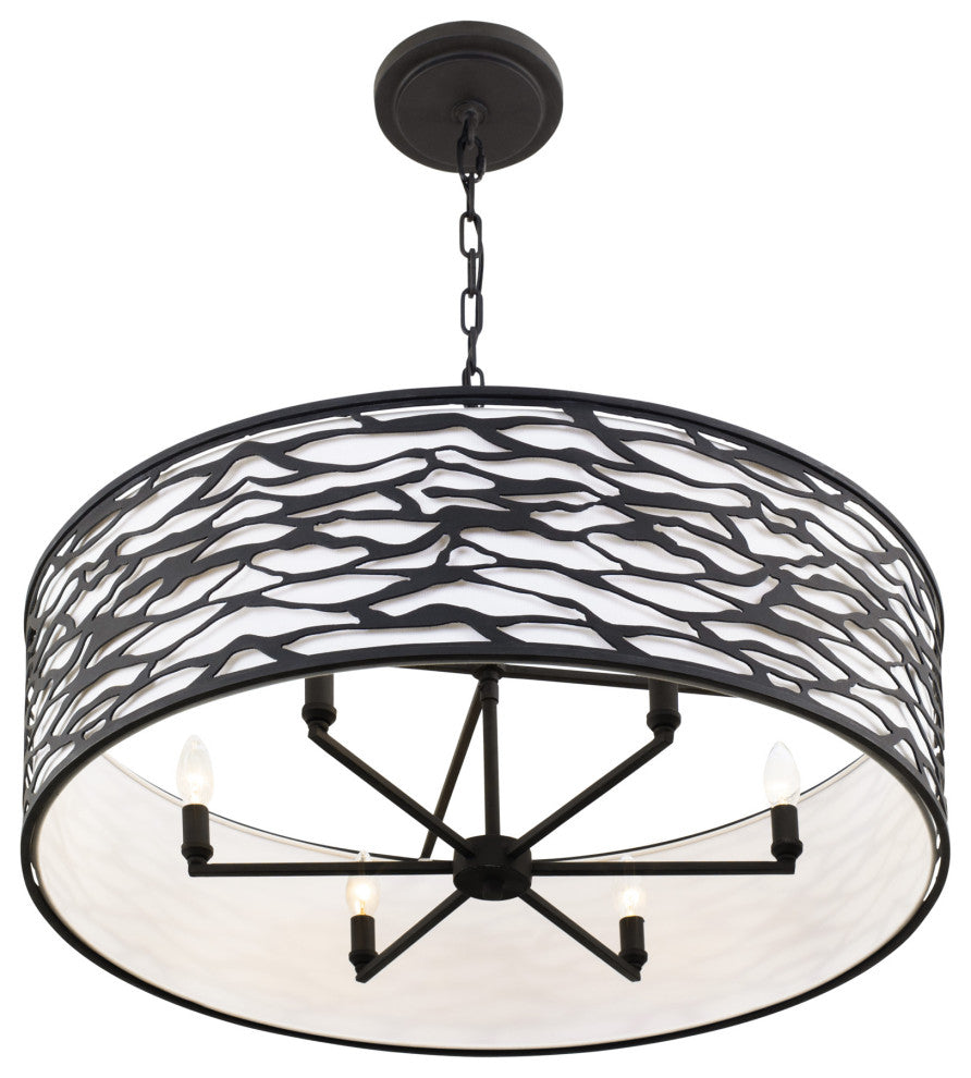 Kato 6-Lt Convertible Semi-Flush/Pendant - Carbon