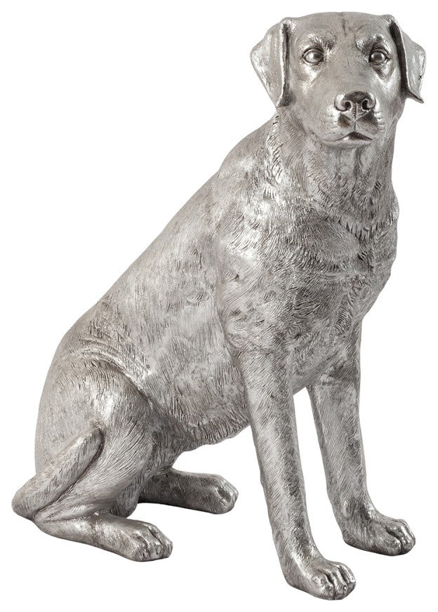 Labrador Dog, Sitting, Silver Leaf