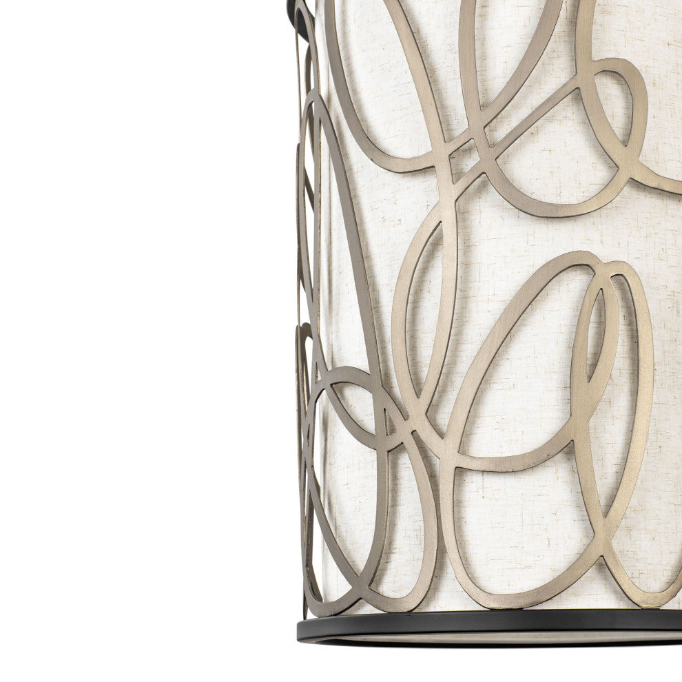 Scribble 6-Lt Foyer - Matte Black/Artifact