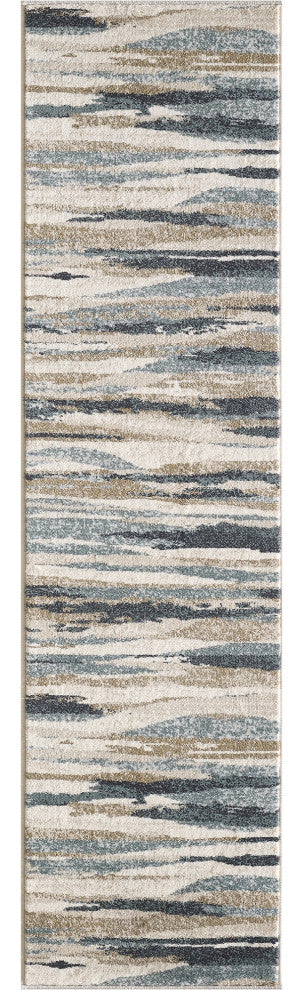 KAS Avalon 5620 Ivory/Blue Landscapes Area Rug, 2' x 7'7" Runner