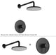 Luxier SS-B01-T Rainfall Shower Faucet Set, Matte Black