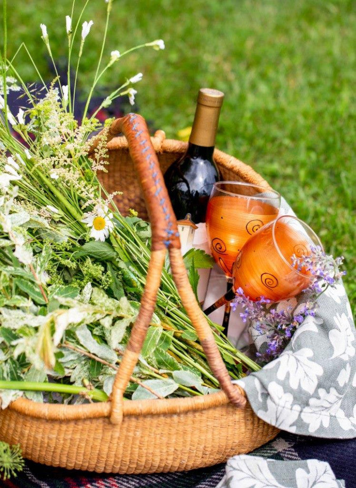 Gold Curl Wine Glasses, Set of 2