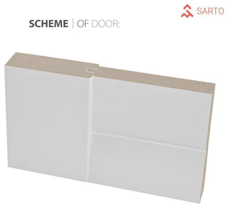 Double Pocket Doors 60x96|Frames|Quadro 4113 White Silk|Frosted Opaque Glass