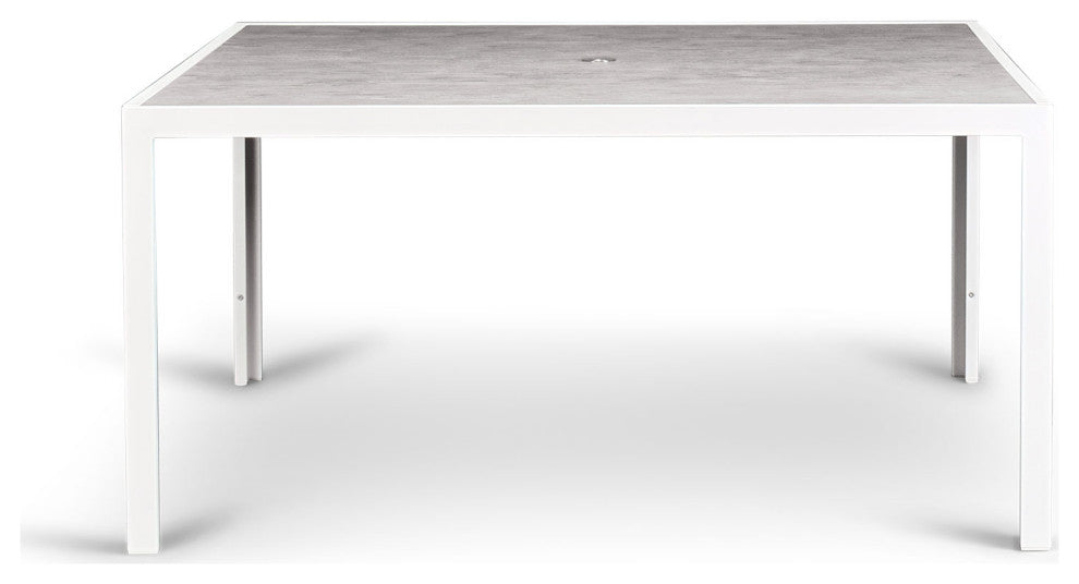 Ace 9 Piece Square Dining Set, Matte White