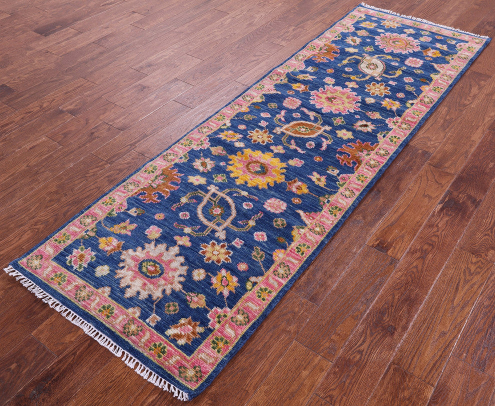 2' 7" X 8' 5" Handmade Turkish Oushak Wool Runner Rug - Q15911