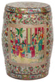 18" Rose Medallion Porcelain Garden Stool