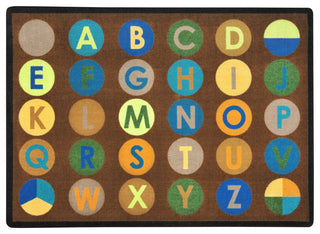 Kid Essentials Rug, Alpha-Dots, Earthtone, 7'8"x10'9"