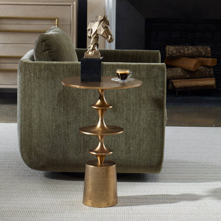 Uttermost Flight Brass Accent Table