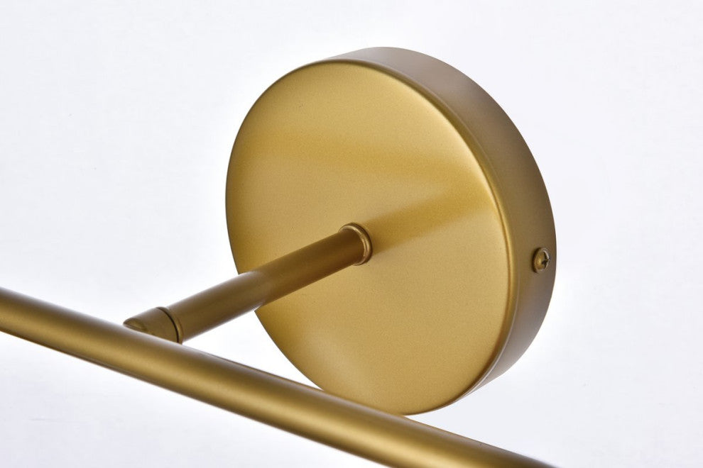 Helen 2-Light Bath Sconce, Brass With Clear Shade