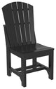 Set of 4 Poly Adirondack Dining Chairs, Black, Side Chair, Dining Height