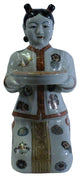 Oriental Vintage Ceramic Kneeling Lady Holding Dish Figure