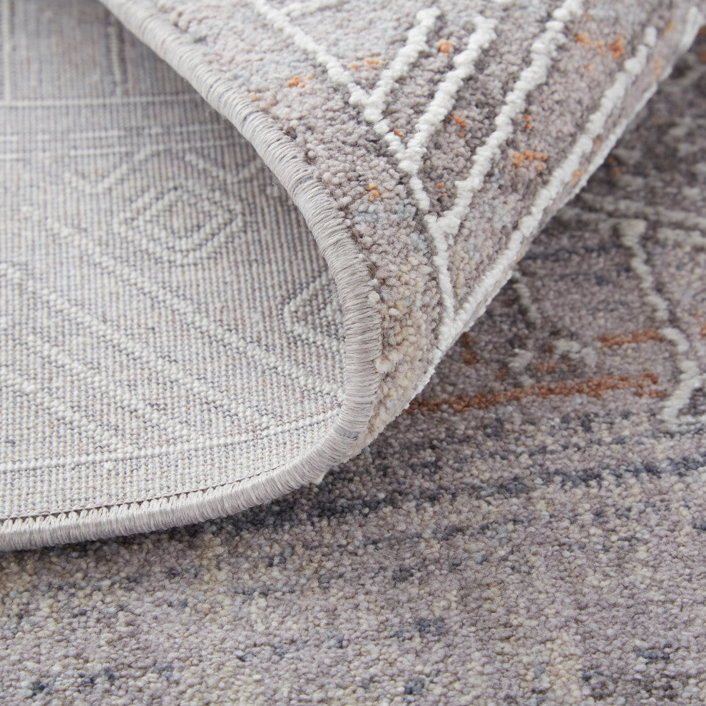 Weave & Wander Edwardo Rug, Gray/Ivory, 1'-8" X 2'-10" Rug