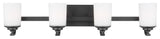 Kemal 4-Light Wall/Bath, Midnight Black