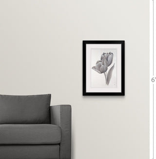 "Delicate Silver I" Black Framed Art Print, 20"x26"x1"