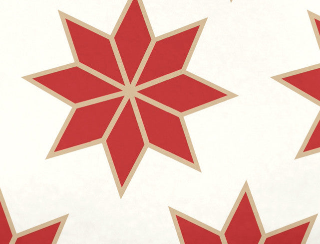 Christmas Stars 2 Decorative Holiday Geometric Print Bath Towel, Red