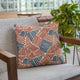 Plutus Red Blue Sketch Abstract Luxury Throw Pillow, 20"x30"