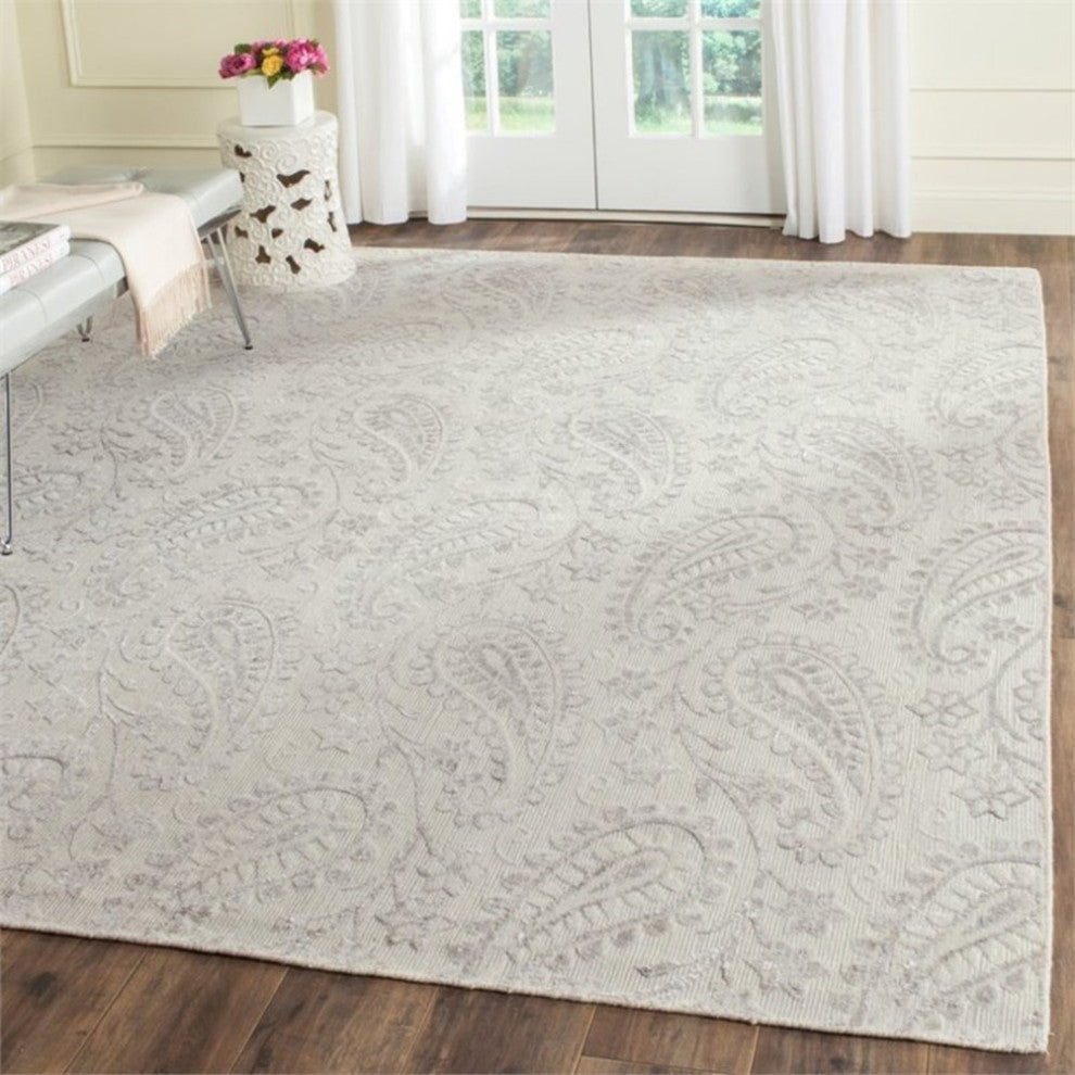 Safavieh Mirage 8' X 10' Hand Woven Rug in Ivory and Silver