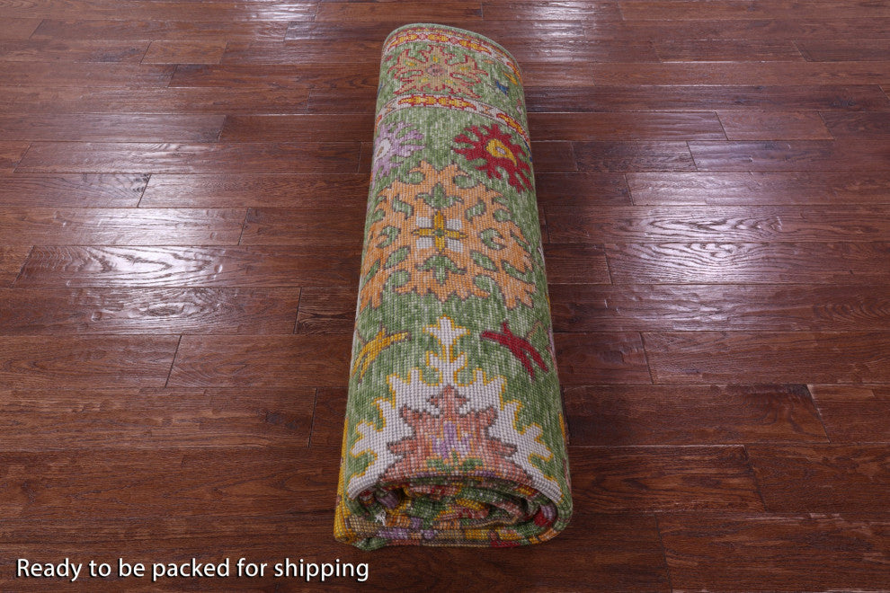 Turkish Oushak Hand Knotted Wool Rug 8' 0" X 10' 1" - Q15653