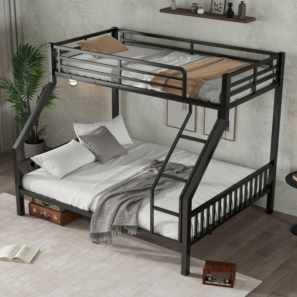 Gewnee Twin XL Over Queen Metal Bunk Bed