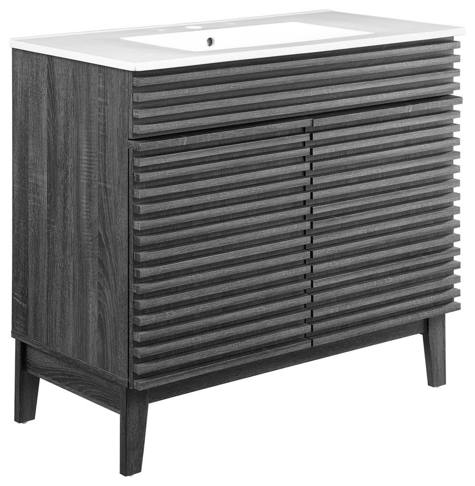 Render 36" Bathroom Vanity, Charcoal White