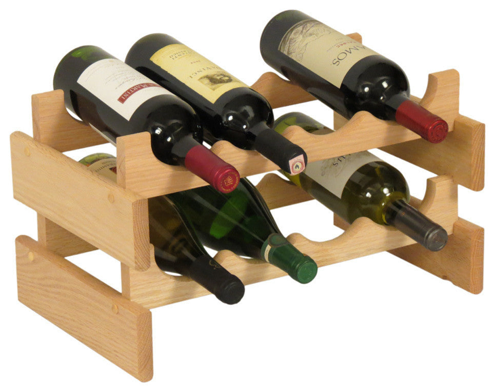 8 Bottle Dakota Wine Rack, Unfinished