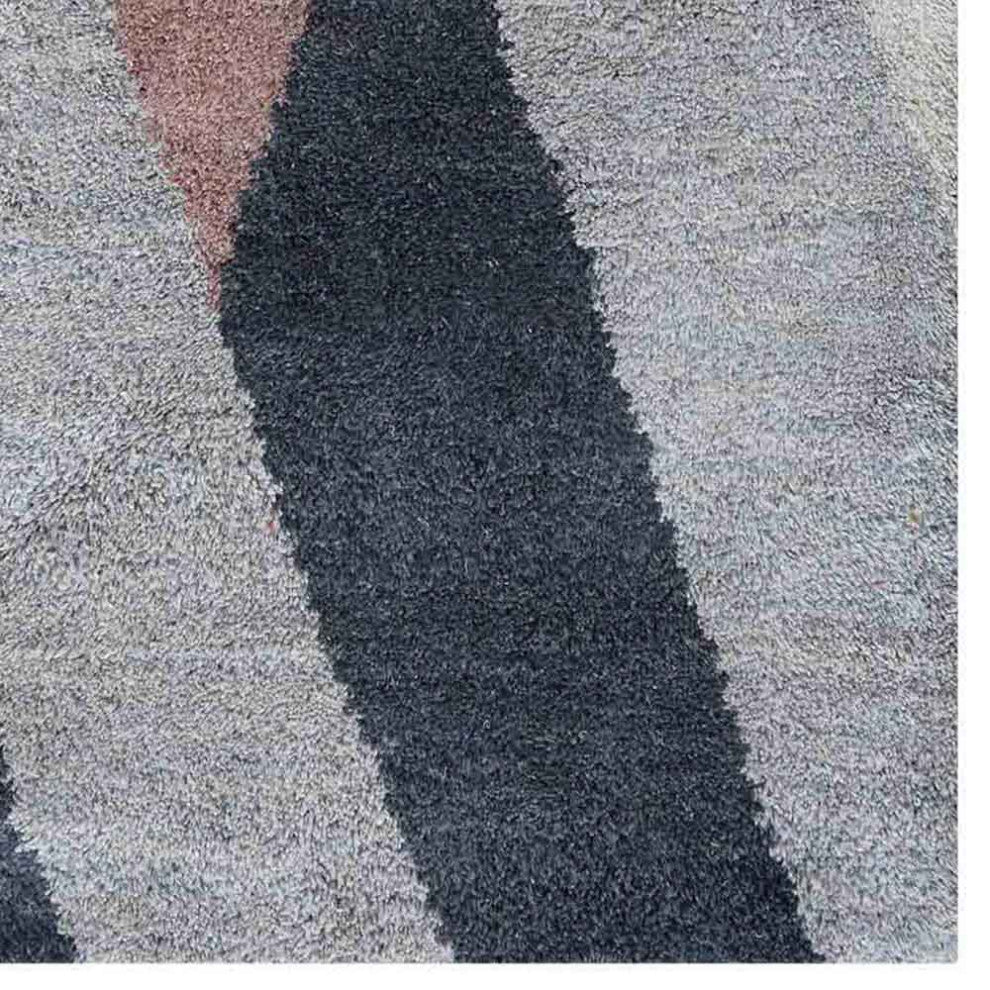 Hand Knotted Silk Area Rug Contemporary Multicolor