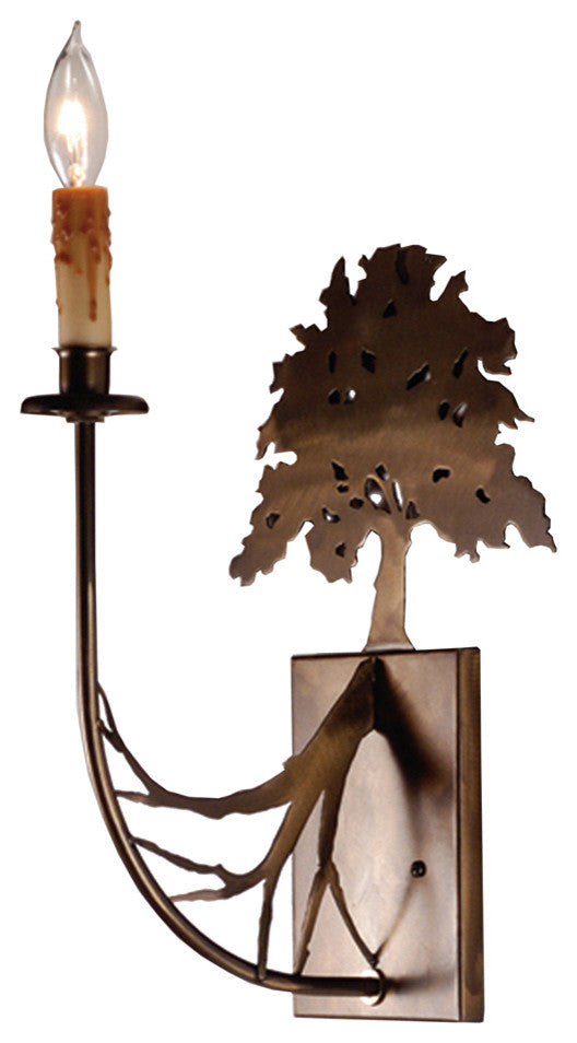 10 Wide Oak Tree Wall Sconce