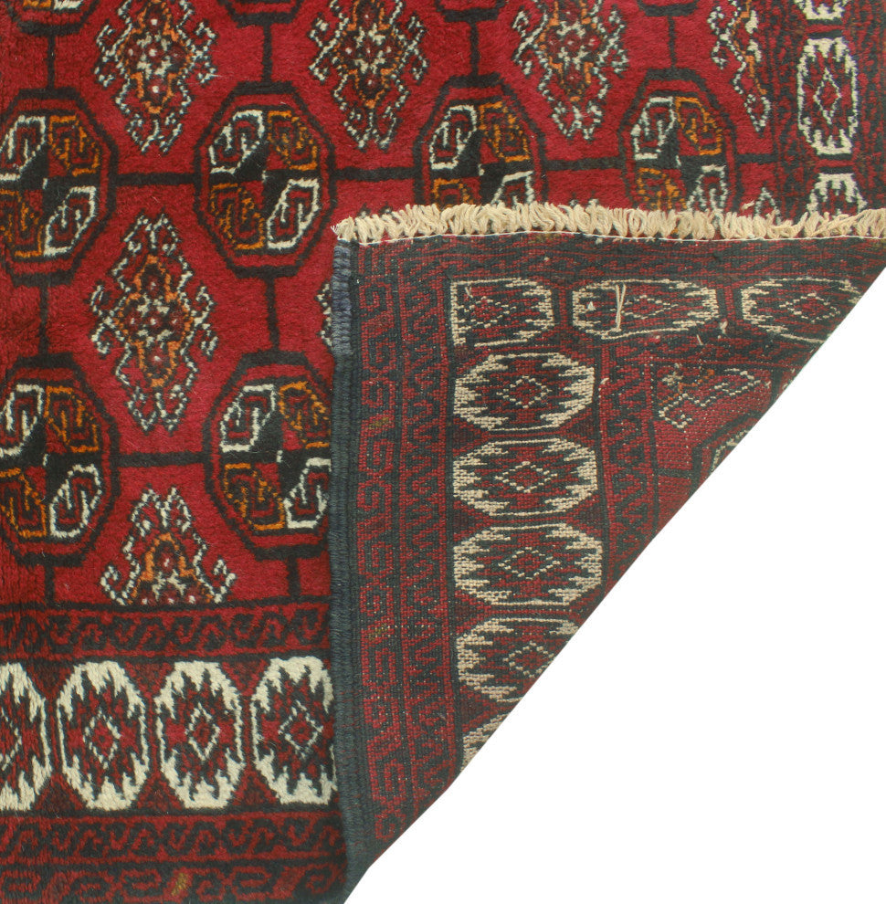 Vintage Distressed Amity Burgundy/Ivory Rug, 3'10x5'6