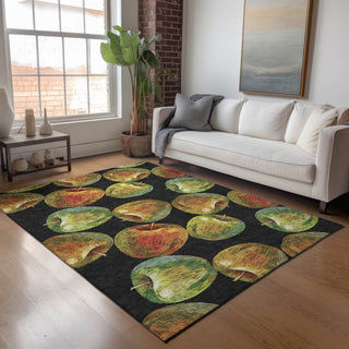 Addison Premium Washable Mayfield AMF163 black 8' x 10' Rug