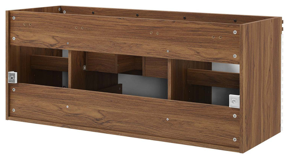 Render 48" Wall-Mount Bathroom Vanity Cabinet, White Walnut