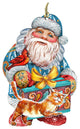 Curious Kitty Santa Scenic, Decorative Ornament