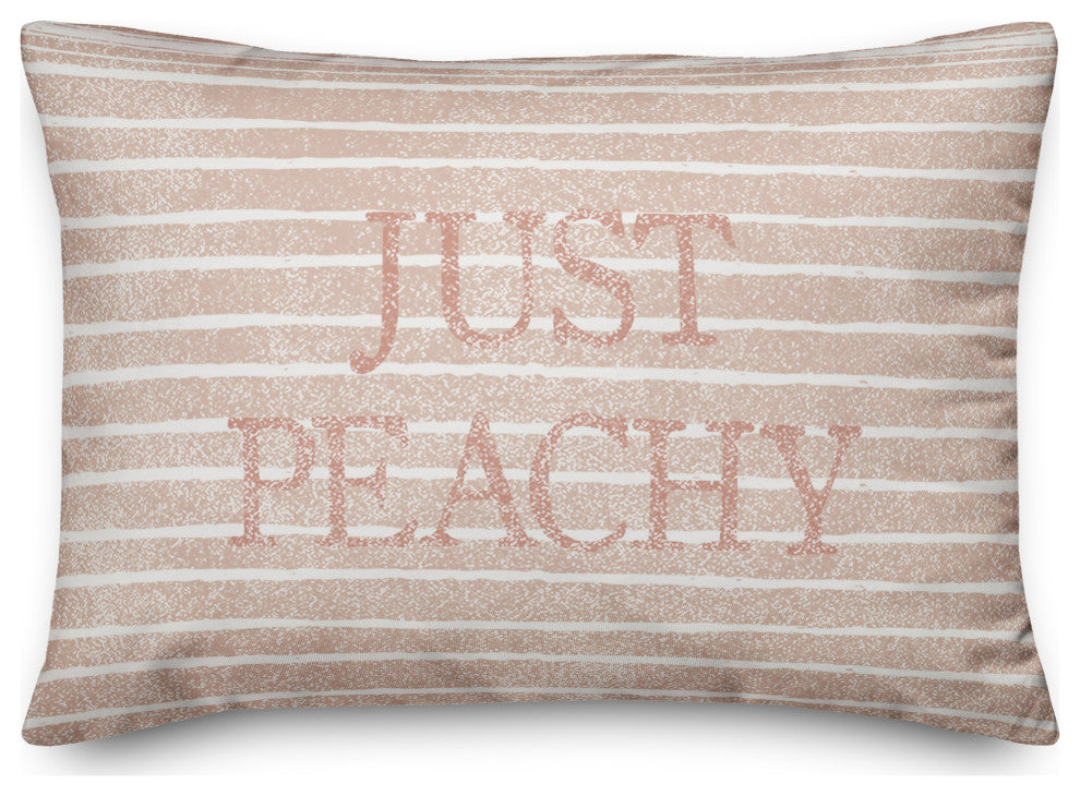 Just Peachy Stripes Pillow 14x20 Spun Poly Pillow