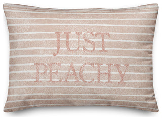 Just Peachy Stripes Pillow 14x20 Spun Poly Pillow