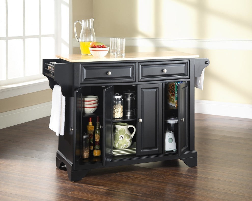 LaFayette Natural Wood Top Kitchen Island