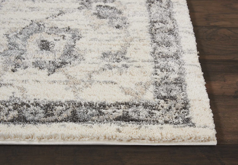 Nourison Fusion Cream/Gray Area Rug, 4'x6'