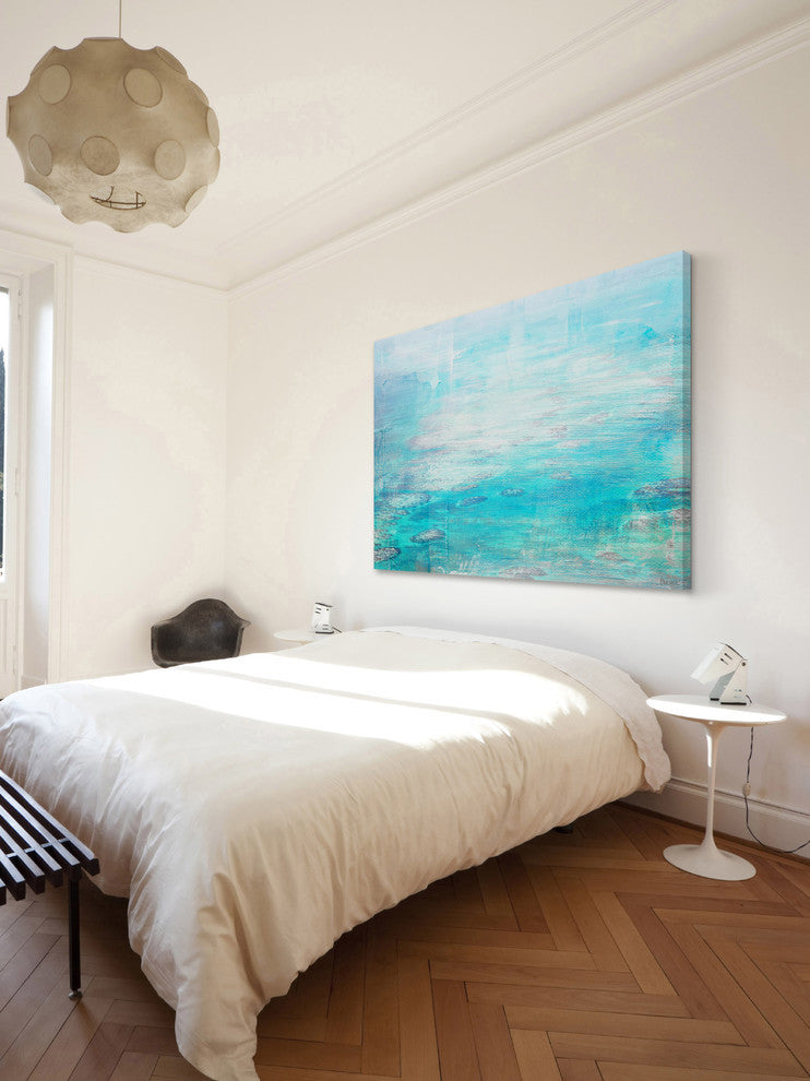 "White Surf" Painting Print on Wrapped Canvas, 60"x40"